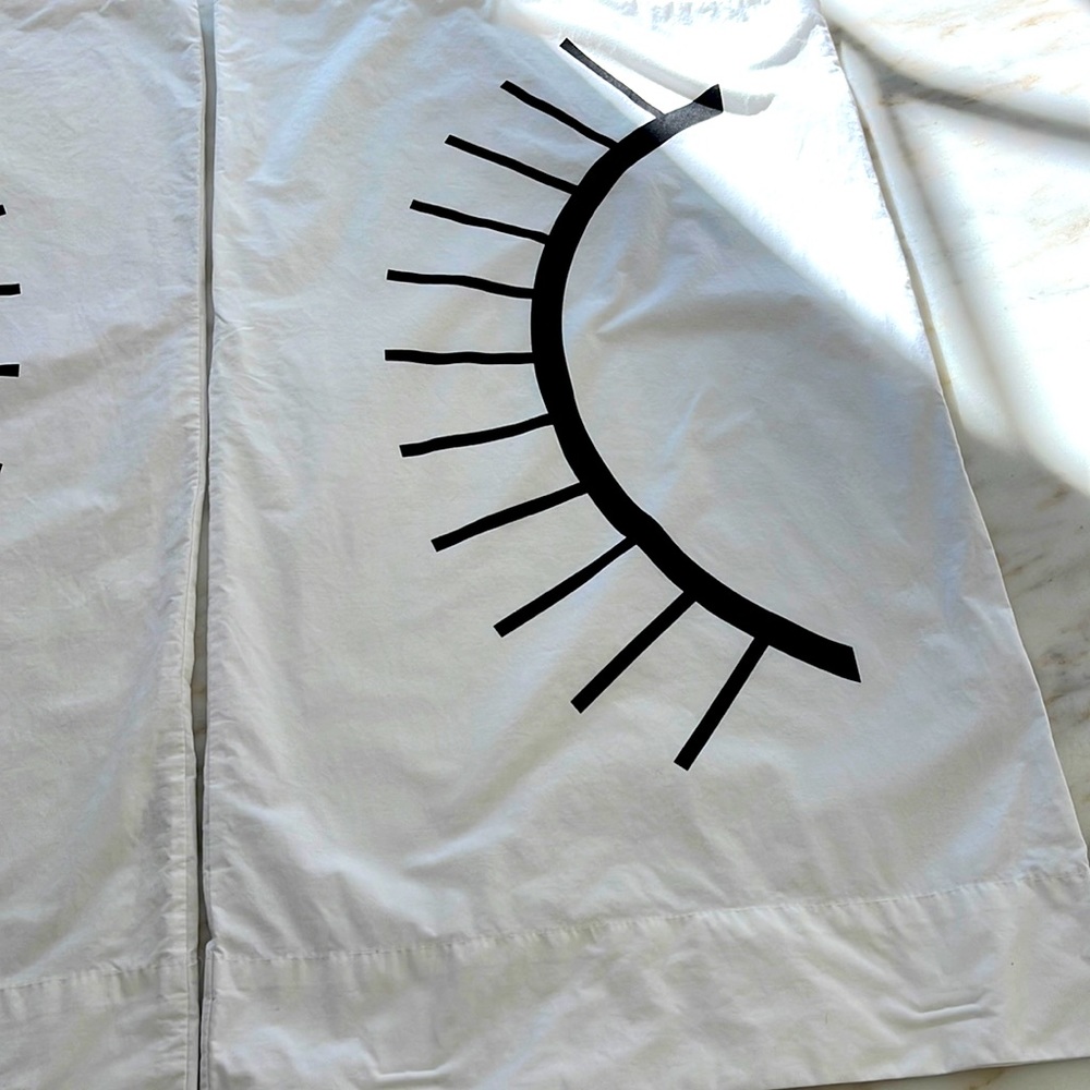 Snooze City king eye lash pillow cases (2) 31” by 18”